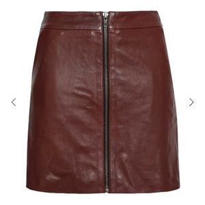 Muuaba Impala brown leather mini skirt